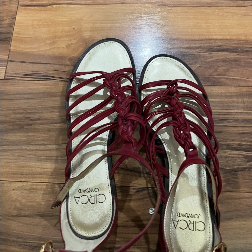 Circa Joan & David Burgundy Women's Sandals